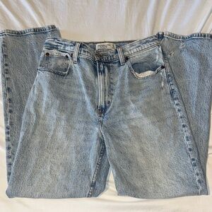 90’s Straight ultra high rise 4/27 short